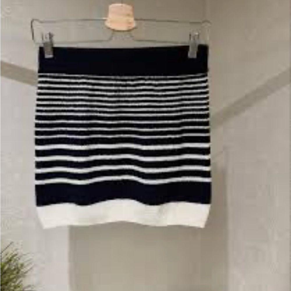 Striped Black and White Women's Skirt